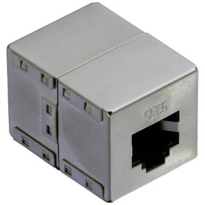 Value RJ45-koppeling RJ45 Adapter CAT 6 60 m Zilver (metallic)