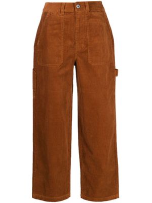 CHOCOOLATE pantalon en velours côtelé à coupe droite - Marron