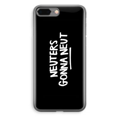 Neuters (zwart): iPhone 8 Plus Transparant Hoesje