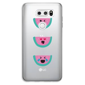 Smiley watermeloen: LG V30 Transparant Hoesje