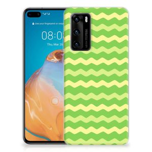 Huawei P40 TPU bumper Waves Green