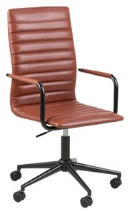 Bureaustoel 'Maria' PU-leder, kleur bruin