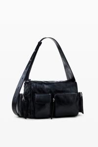 Leren tas vakken M - BLACK - U