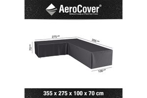 AeroCover | Loungesethoes 355 x 275 x 100 x 70(h) | L-vorm Links