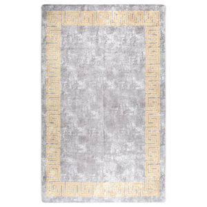 VidaXL Vloerkleed wasbaar anti-slip 80x150 cm grijs