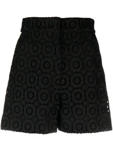 Moschino short à appliqués fleurs - Noir