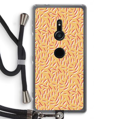 Camouflage: Sony Xperia XZ2 Transparant Hoesje met koord