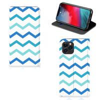 Apple iPhone 11 Pro | Hoesje met Magneet | Zigzag Blauw
