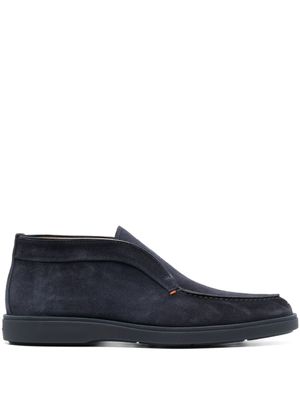 Santoni bottines en daim - Bleu