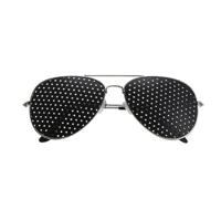 2 PC's Pin-hole glazen Pin Hole zonnebril Eye oefening natuurlijke helende visie correctie van het gezichtsvermogen en verbetering (zilveren kleur Fr