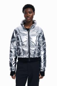 Metallic jas met capuchon - BLACK - XL