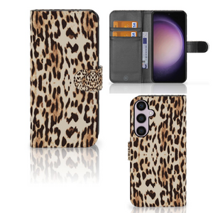 Samsung Galaxy S24 Plus Telefoonhoesje met Pasjes Leopard