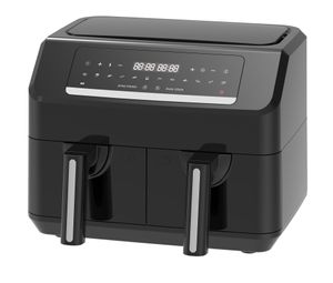 Emerio Smart Fryer AF-130376.1 Dubbel 7,2 l Vrijstaand 2400 W Heteluchtfriteuse Zwart