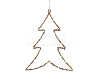Kersthanger Kerstboom 40 LED 46cm Goud