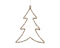 Kersthanger Kerstboom 40 LED 46cm Goud - thumbnail