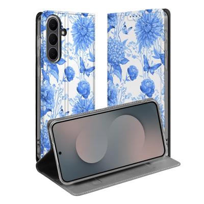 Samsung Galaxy S25 FE | Book Case | Flowers Blue