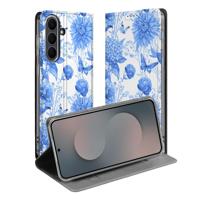 Samsung Galaxy S25 FE | Book Case | Flowers Blue