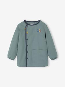 Aanpasbaar jongensschort 'cool school' groenblauw