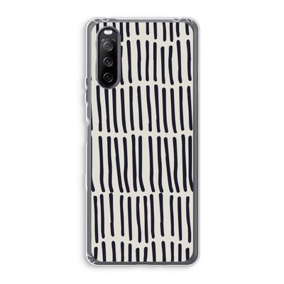 Moroccan stripes: Sony Xperia 10 III Transparant Hoesje