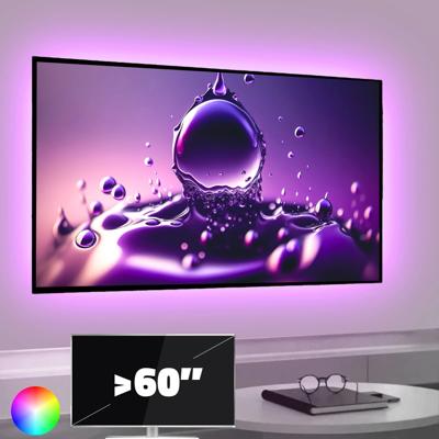 Tv led strip set met 4 RGB strips voor tv's > 60 inch