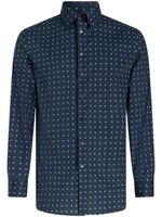 ETRO chemise en coton à imprimé cachemire - Bleu