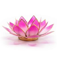 Lotus Sfeerlicht 2-Kleurig Wit / Roze Goudrand