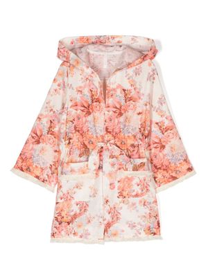 ZIMMERMANN Kids peignoir à fleurs - Tons neutres