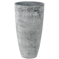 Plantenpot vaas - beton grijs - D29 / H50 cm - gerecycled kunststof - Bloempot