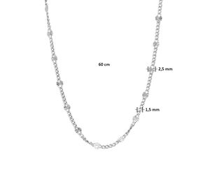 Ketting Fantasie zilver 2,5 mm 60 cm