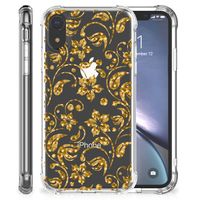 Apple iPhone Xr Case Gouden Bloemen - thumbnail