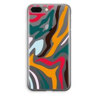 Colored Zebra: iPhone 8 Plus Transparant Hoesje