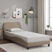 Bedframe "Dover" kunstleer cappuccinokleurig 90x200 cm