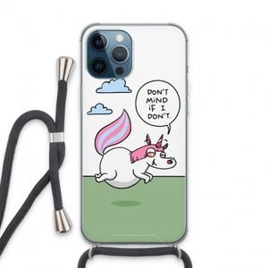 Unicorn: iPhone 13 Pro Max Transparant Hoesje met koord