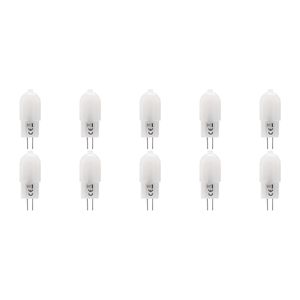 LED Lamp 10 Pack - Velvalux - G4 Fitting - Dimbaar - 2W - Helder/Koud Wit 6000K - Melkwit - 12V Steeklamp | Vervangt 20W