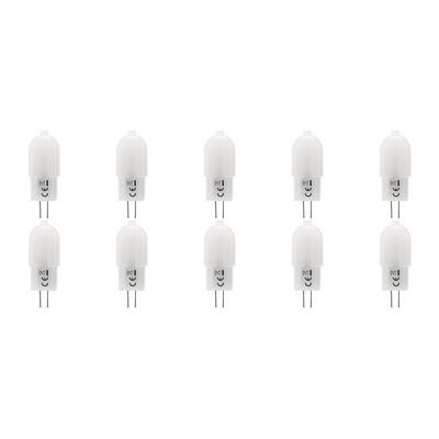 LED Lamp 10 Pack - Velvalux - G4 Fitting - Dimbaar - 2W - Helder/Koud Wit 6000K - Melkwit - 12V Steeklamp | Vervangt 20W