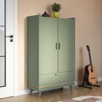 Home365 Linnenkast Skagen - Groen - 2-Deurs met Lade