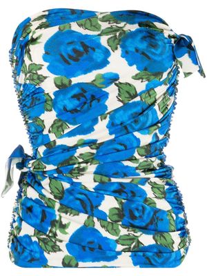 Philosophy Di Lorenzo Serafini haut à fleurs - Bleu