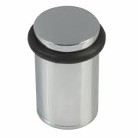 AMIG Deurstopper/deurbuffer - D28mm - inclusief schroeven - verchroomd - Deurstoppers - thumbnail
