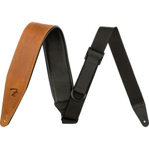 Fender Right Height Leather Strap Cognac gitaarband