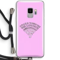 Home Is Where The Wifi Is: Samsung Galaxy S9 Transparant Hoesje met koord