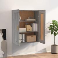 Wandkast 69,5x32,5x90 cm bewerkt hout grijs sonoma eikenkleurig - thumbnail