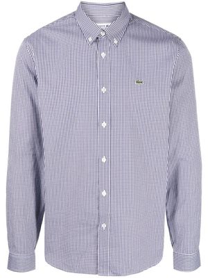Lacoste chemise boutonnée à carreaux vichy - Bleu