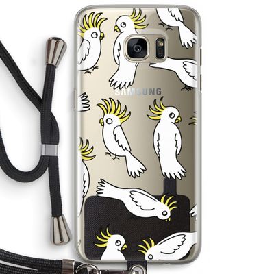 Papegaai: Samsung Galaxy S7 Edge Transparant Hoesje met koord
