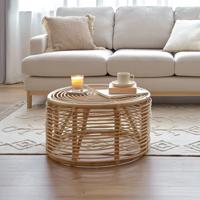 Kave Home Ronde Salontafel 'Kohana' Rotan, 66cm