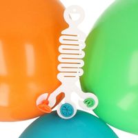 Hoekhanger voor 3 ballonnen - transparant - kunststof - herbruikbaar