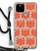 Krab: Pixel 5 Transparant Hoesje met koord