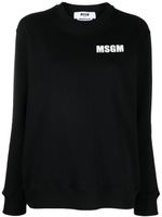 MSGM sweat en coton à logo appliqué - Noir - thumbnail