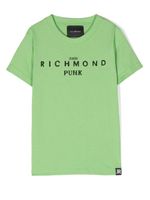 John Richmond Junior t-shirt en coton à logo imprimé - Vert - thumbnail