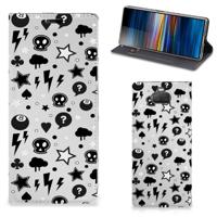 Mobiel BookCase Sony Xperia 10 Plus Silver Punk