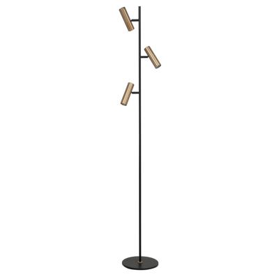 Highlight VloerlampTrend 3-lichts zwart met messing - V4733.38